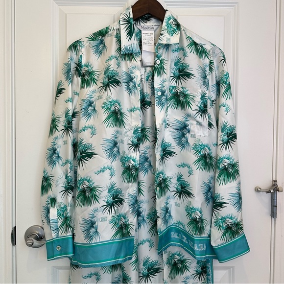 NWT Max Mara 100 % Silk Blouse & Matching Pants Set Size: M US4/6 Spring/Summer - Picture 10 of 17